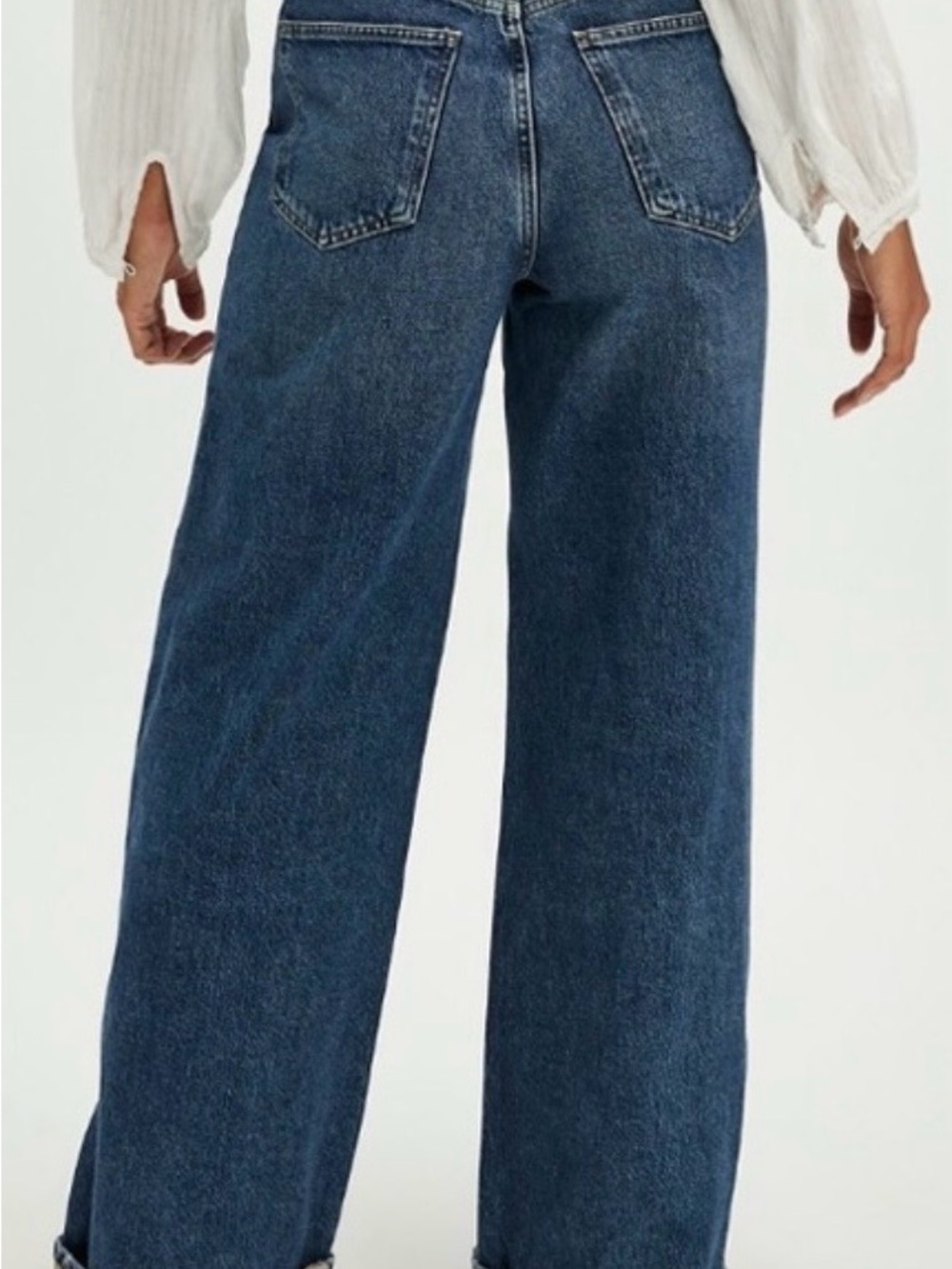 Agolde Dame wide leg jeans super cute cuffed